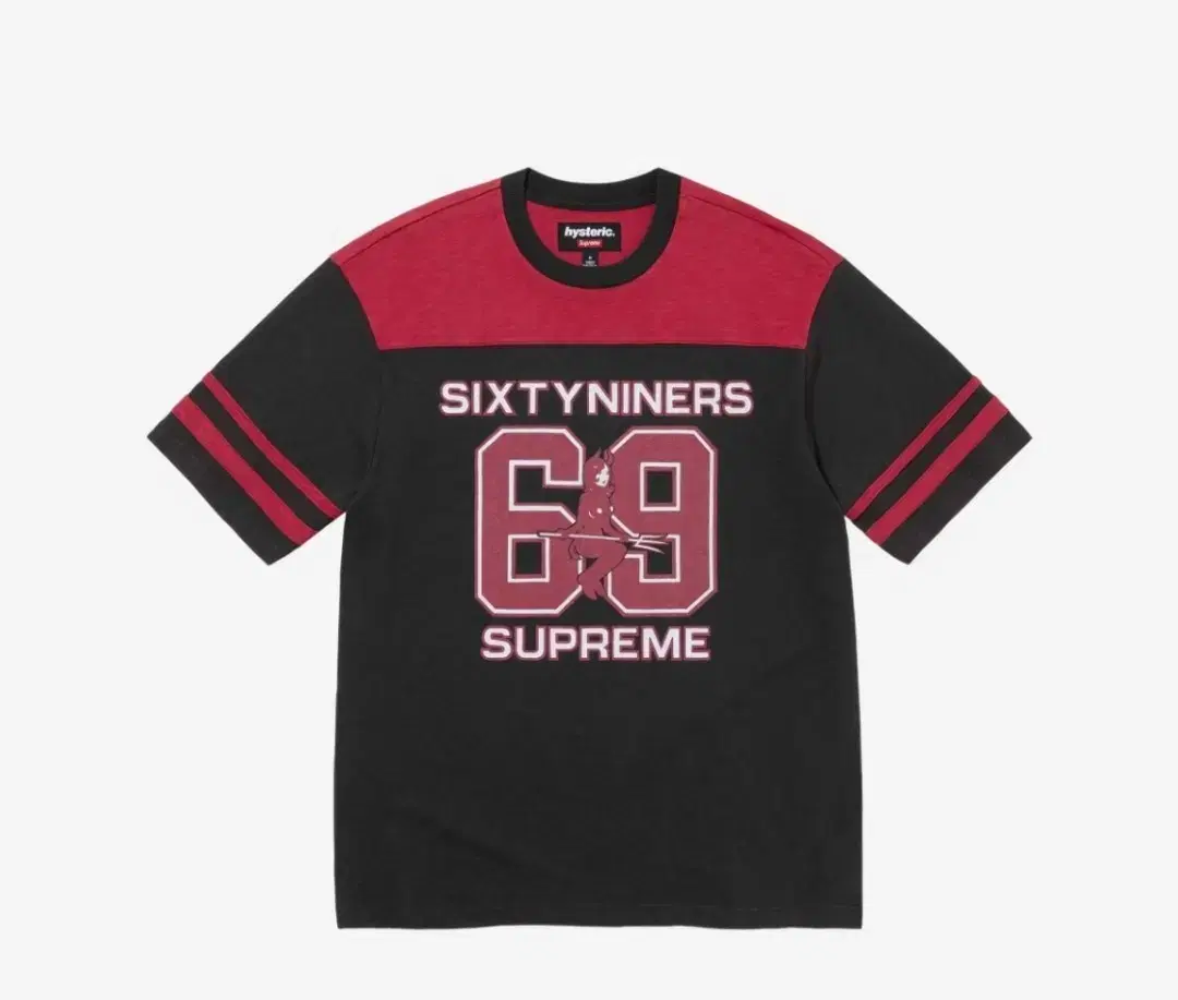 New)Supreme X Hysteric 69 Football Top Black Size XL