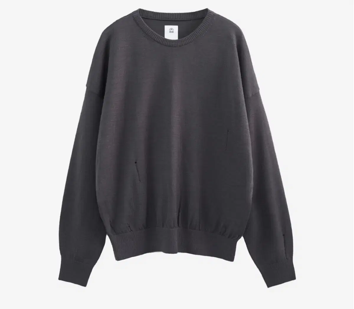 [2] Polythene lew roundneck damaged knit (bone sleeve) purple gray