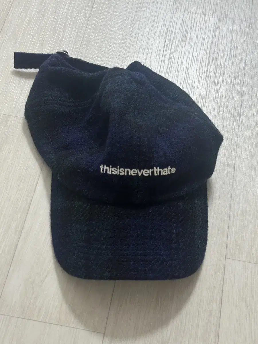 디스이즈네버댓 트위드 모자 네이비 HARRIS TWEED T-Logo C