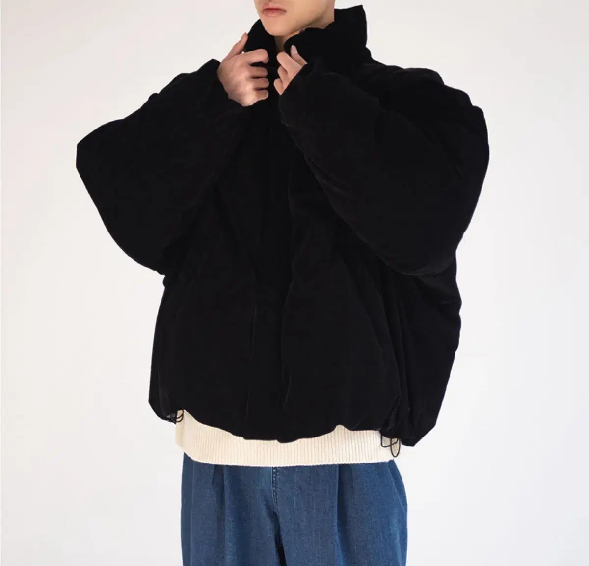 [ XL ] Slowboy Corduroy Puffer Down Jacket_Black