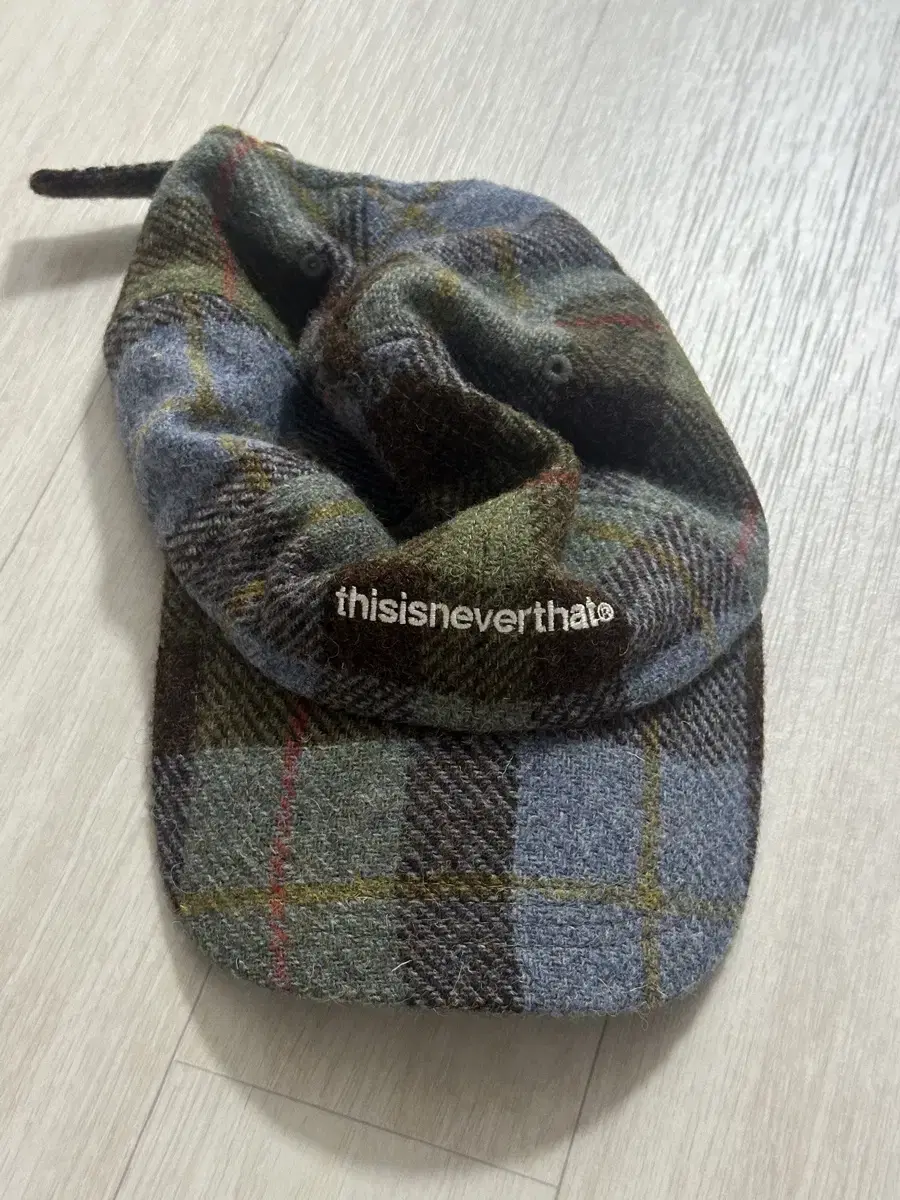 디스이즈네버댓 모자 그린 HARRIS TWEED T-Logo Cap