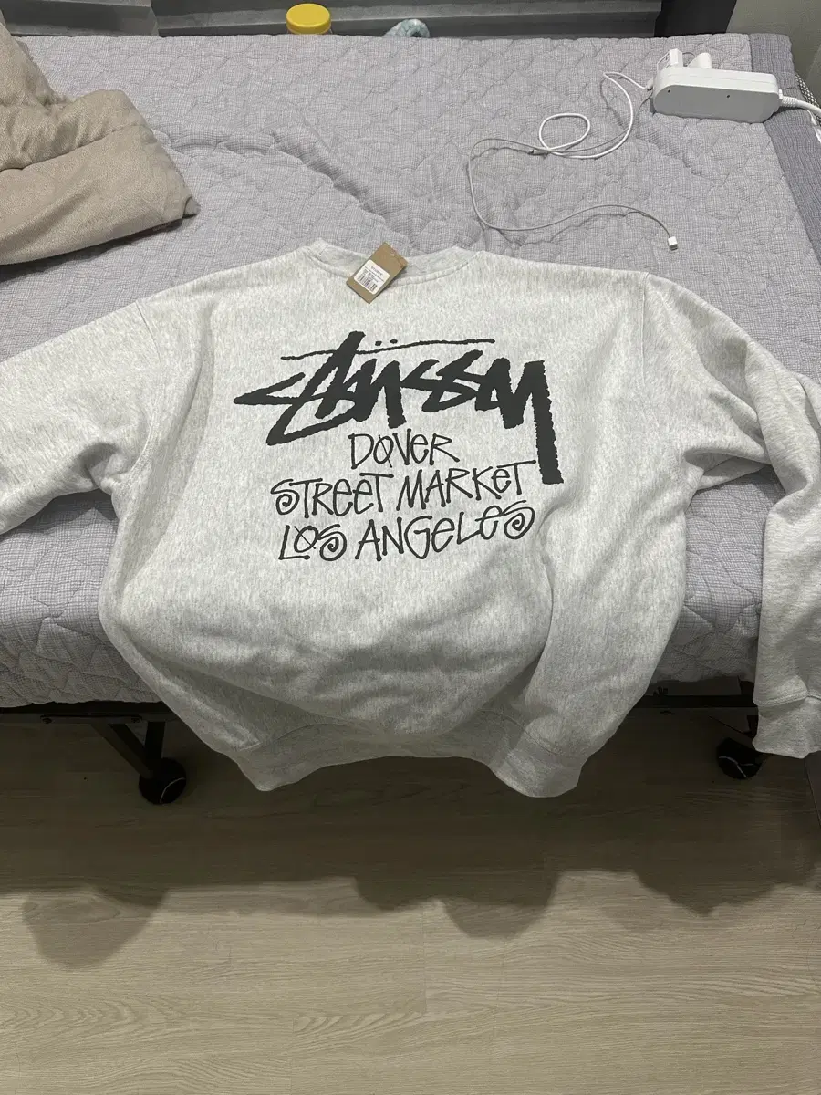 Stussy Dover Street Market LA Crew Neck Ash Heather XL