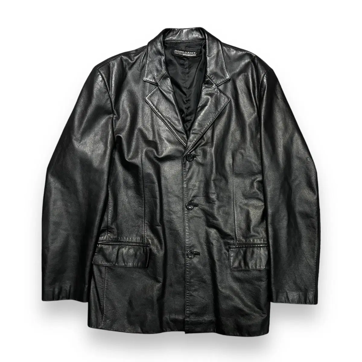 Real Leather Cowhide Leather Blazer