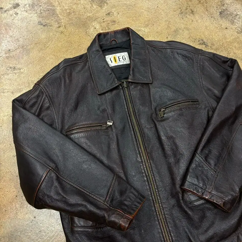 [ Genuine/95 ] Vintage Leather Jacket