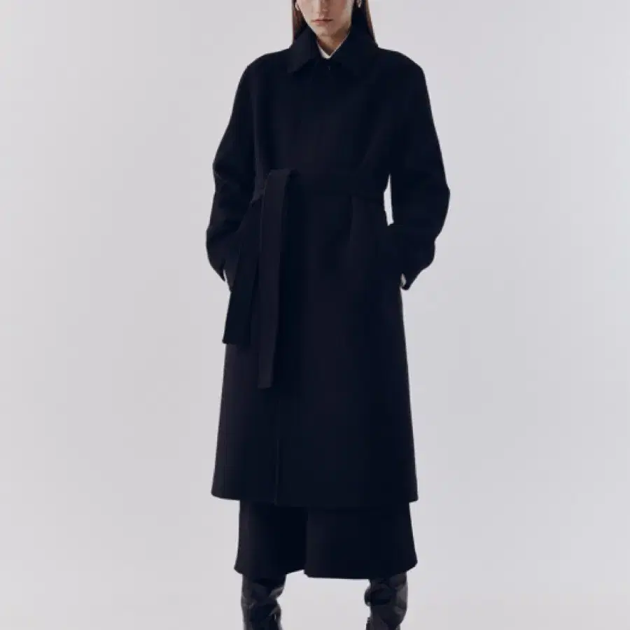 던스트 UNISEX BELTED WOOL MAC COAT_XS