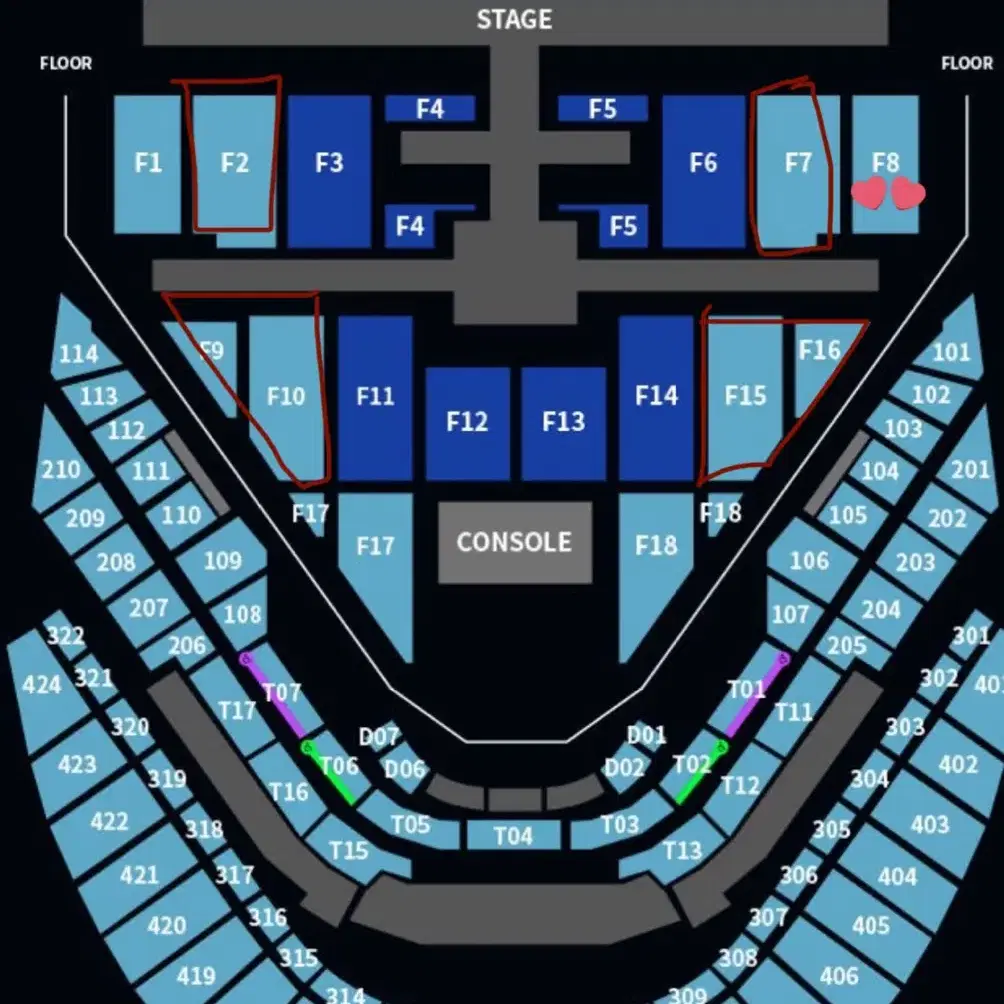 127콘서트 그라운드만 양도받아요!!!막콘