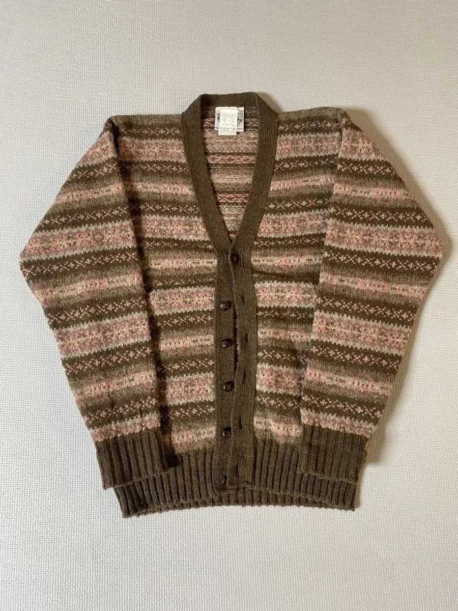 Jamieson's 100% Wool Fair Isle Cardigan