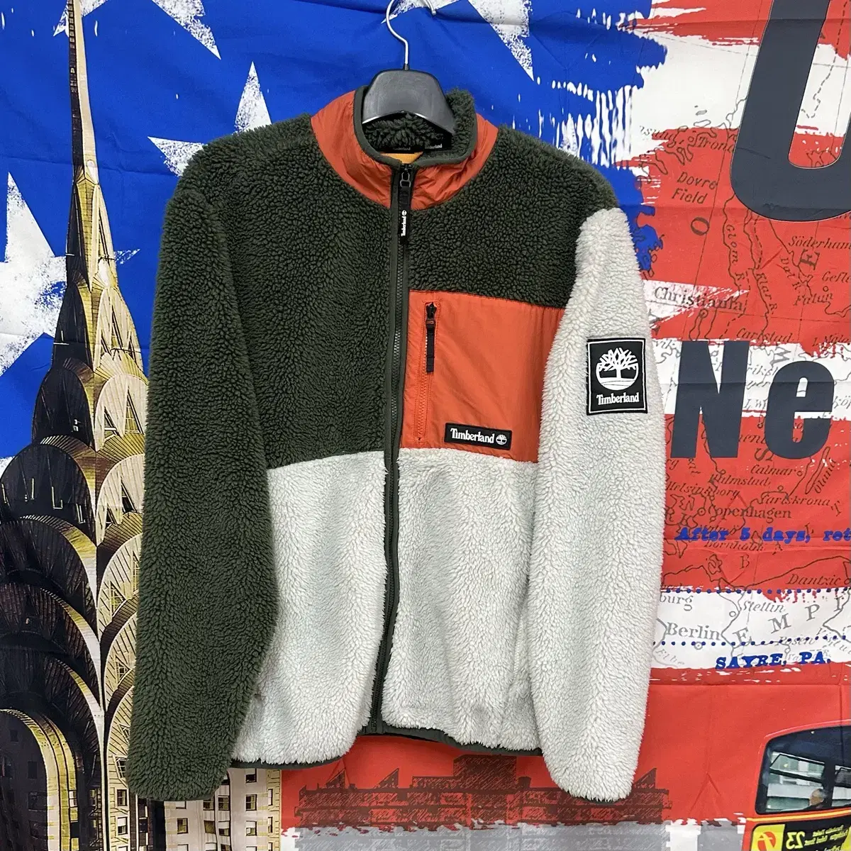 S-Size Timberland Colorblocked Overfit Fleece Hoodie L 100