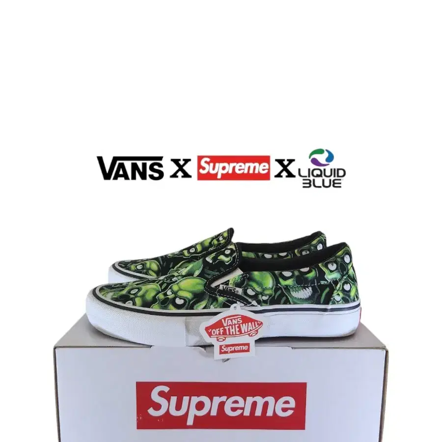 (270)Supreme X vans 스컬파일 슈프림반스 슬립온