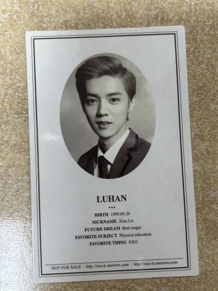 Exo Lew Han Photocard