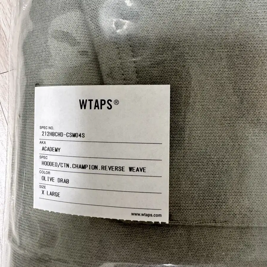 (XL,새상품)챔피언 x WTAPS 더블탭스 후드