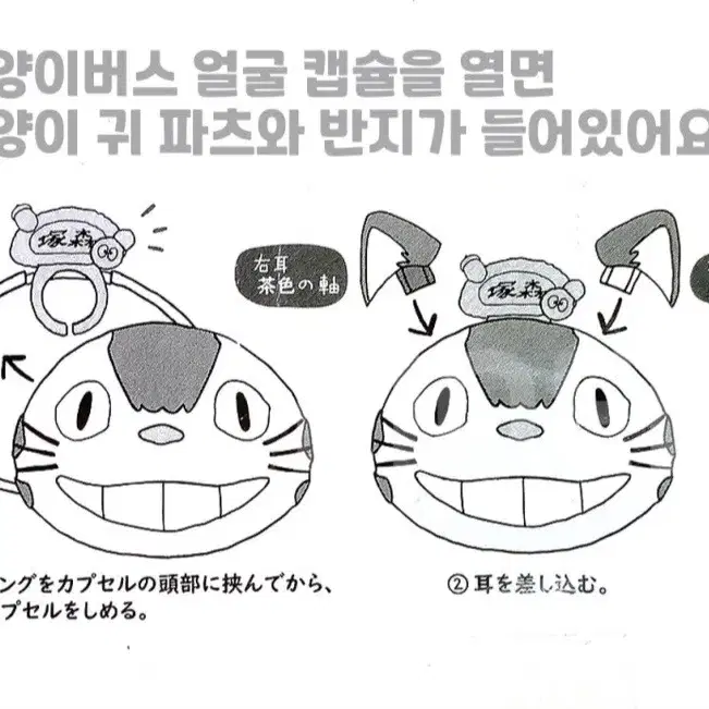 지브리 이웃집 토토로 고양이 버스 먼지 피규어 가챠