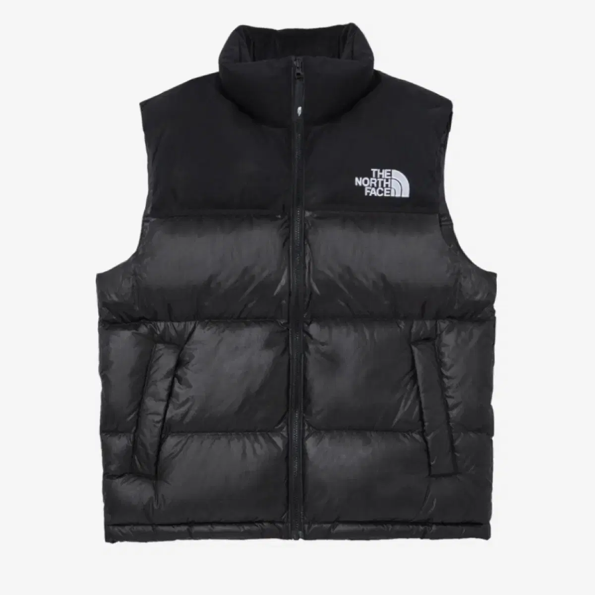 The North Face White Velvet Novelty Down Vest Black Puffer Vest XS 85