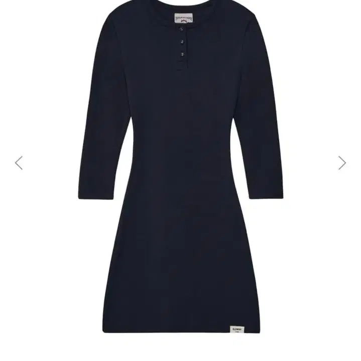 글로니 3/4 BUTTON FLY MINI DRESS (NAVY)