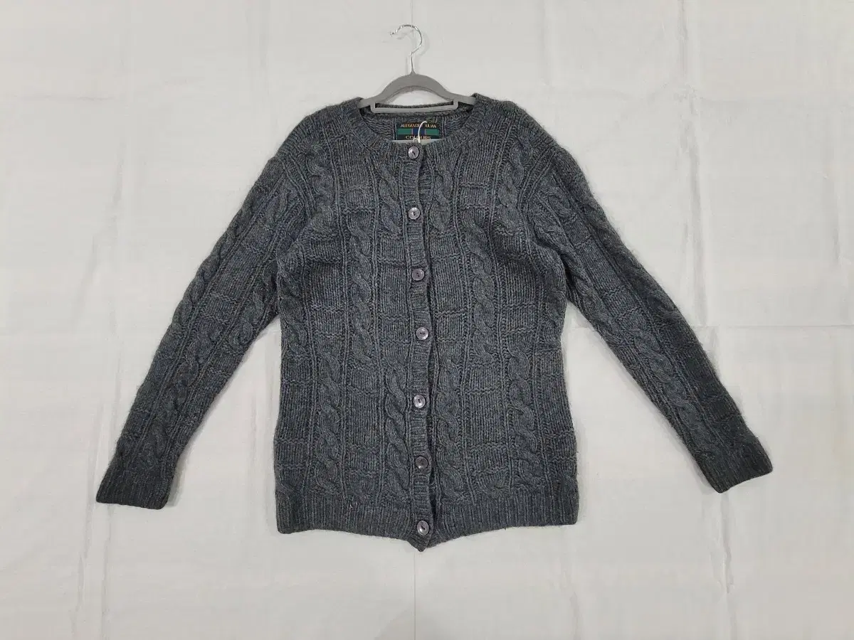 Alexander Julian 100% Cashmere Cable Knit Cardigan M