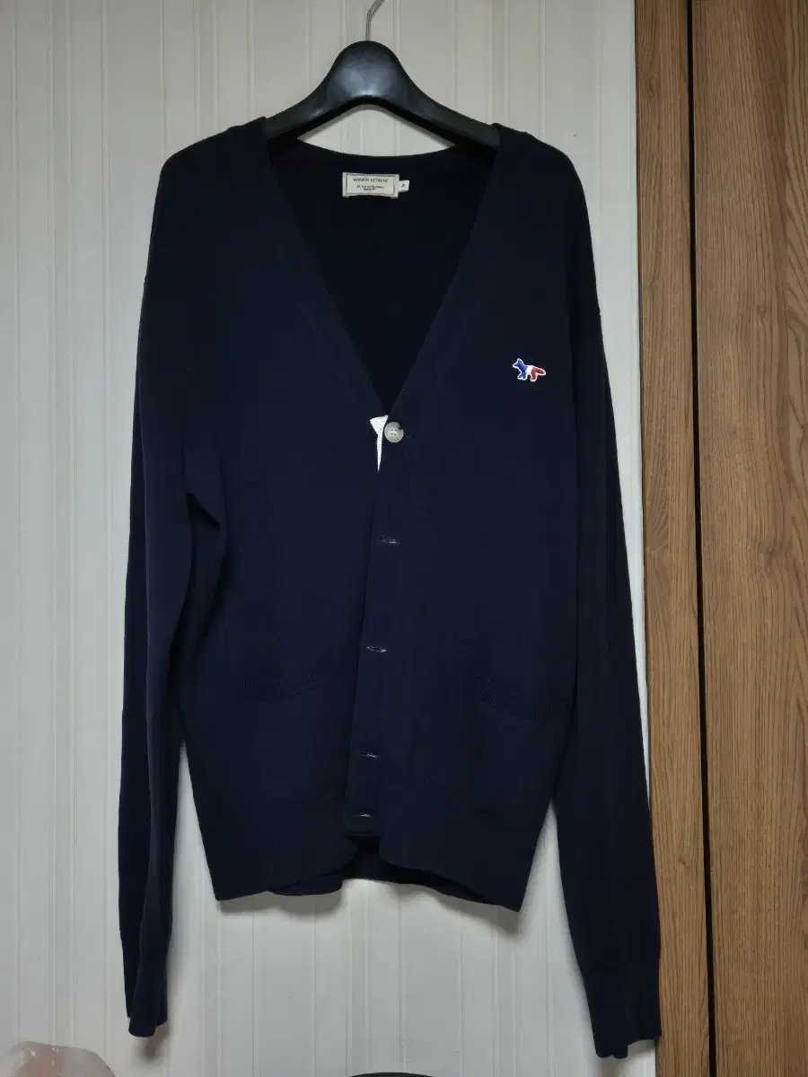 Maison Kitsune Men's Cardigan navy size M