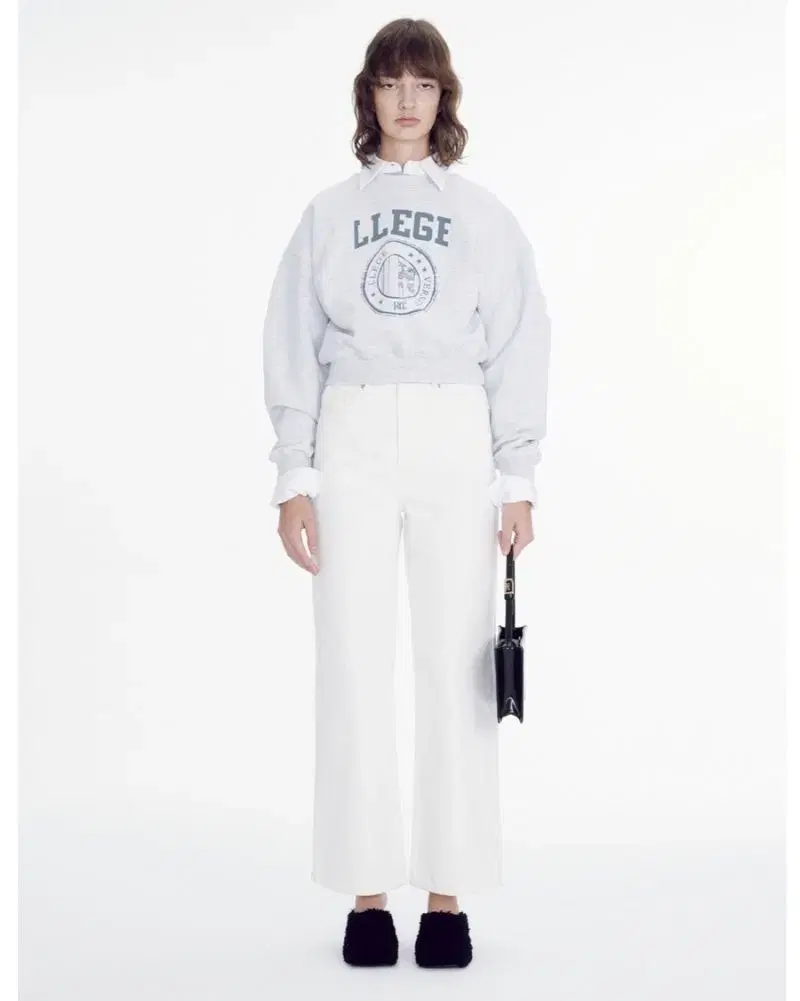 LLEGE LOGO SWEATSHIRT(MELANGE GREY)