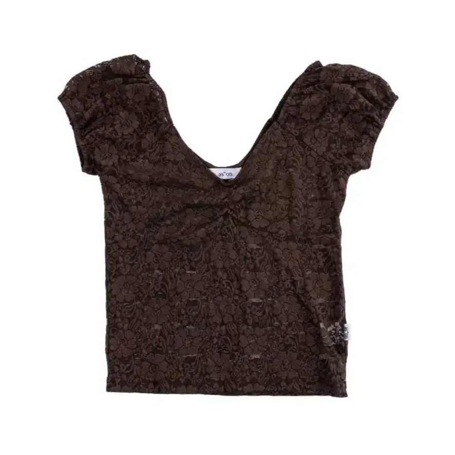 애즈온 FLOWER LACE PETIT TOP / BROWN