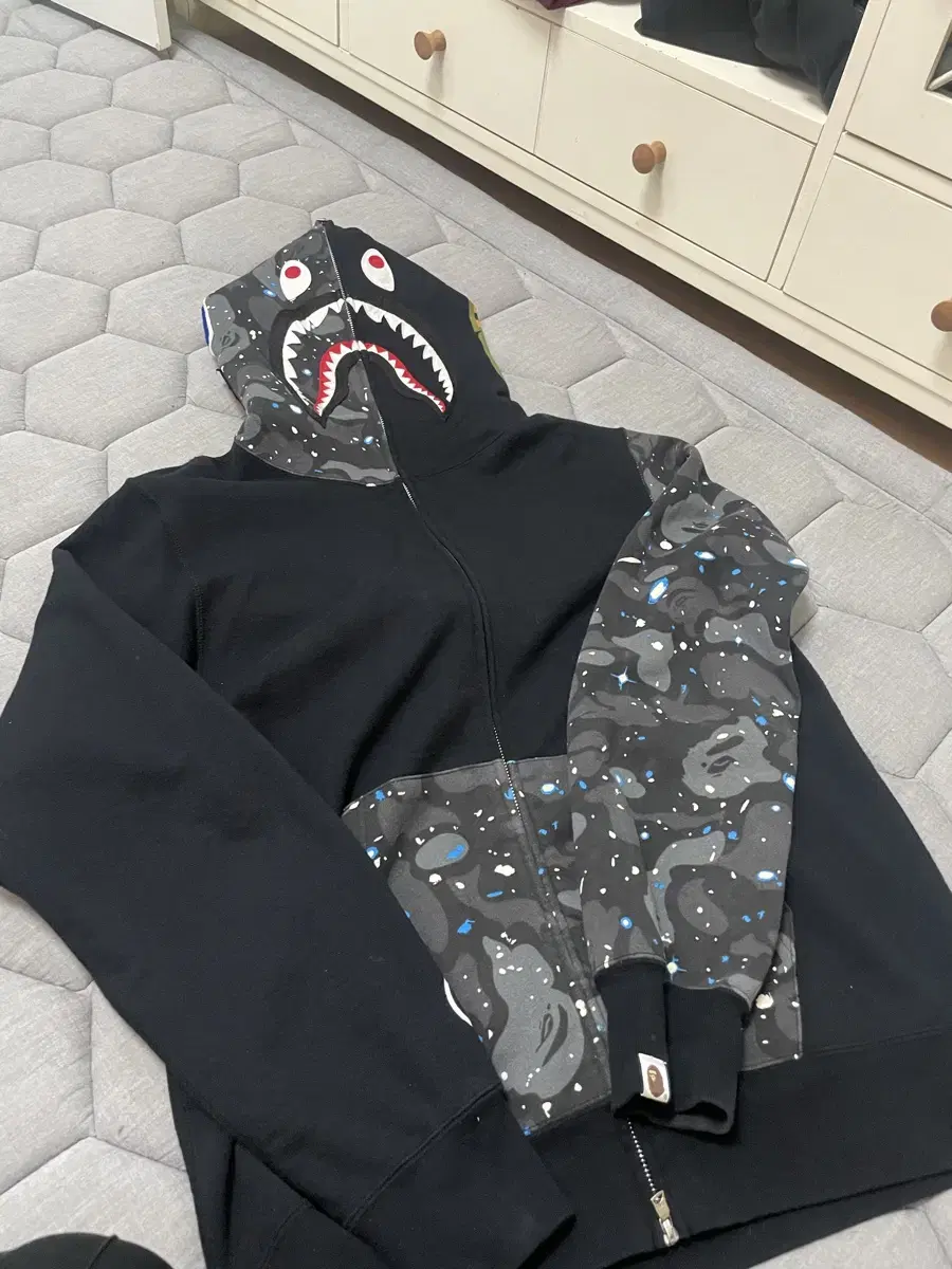 Vape Shark Hoodie Space Camo Hoodie Zip Up XL