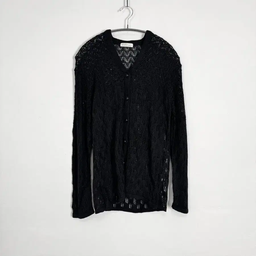 vintage black knit lace cardigan