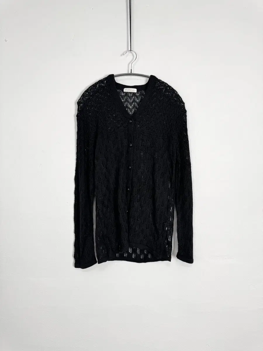 vintage black knit lace cardigan