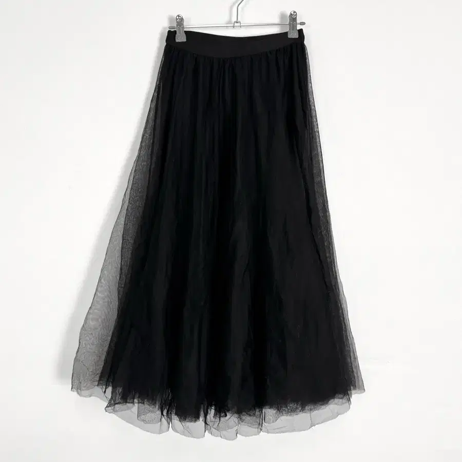 vintage black tulle layered skirt