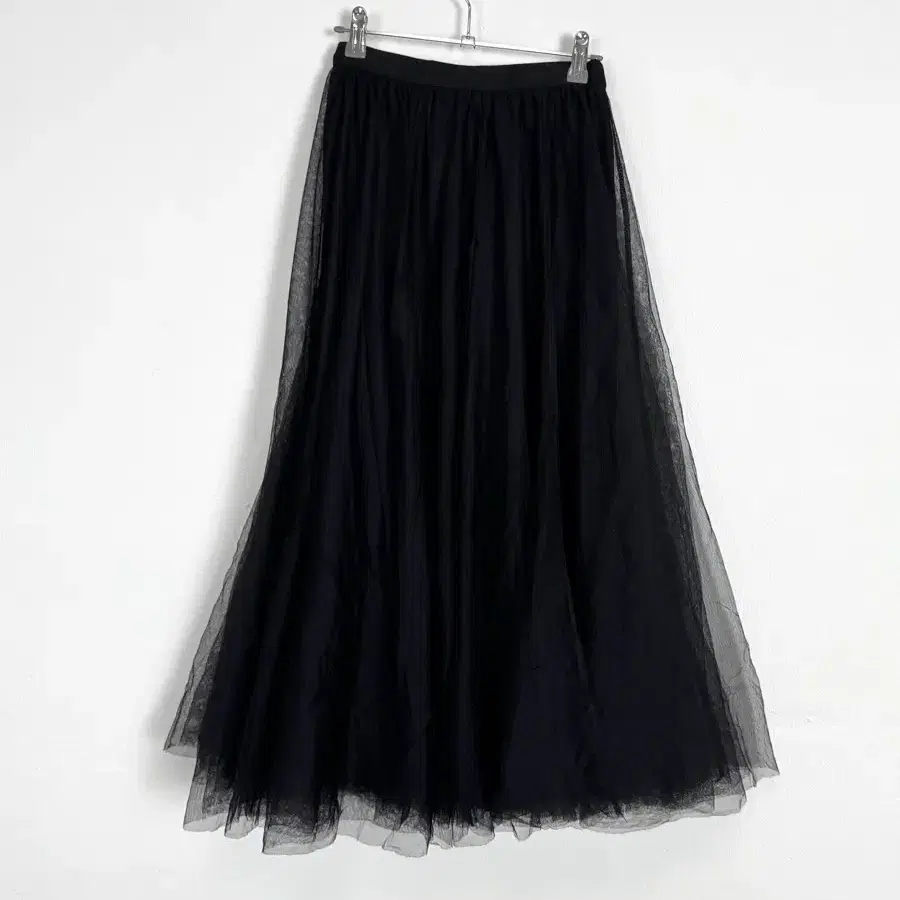 vintage black tulle layered skirt