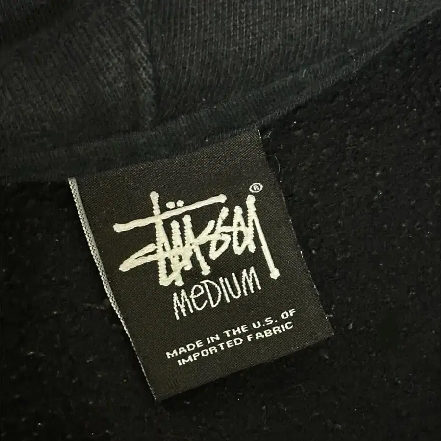 STUSSY 스투시 월드투어 기모 후드티 검정