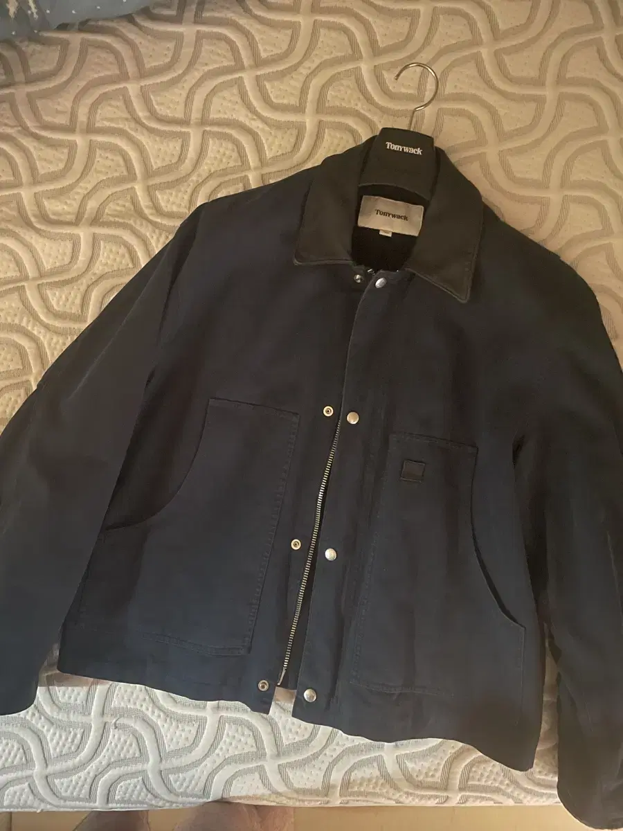 Tony Weck Leather Kara Garment Washed Chore Jacket Navy I am selling a size XL.