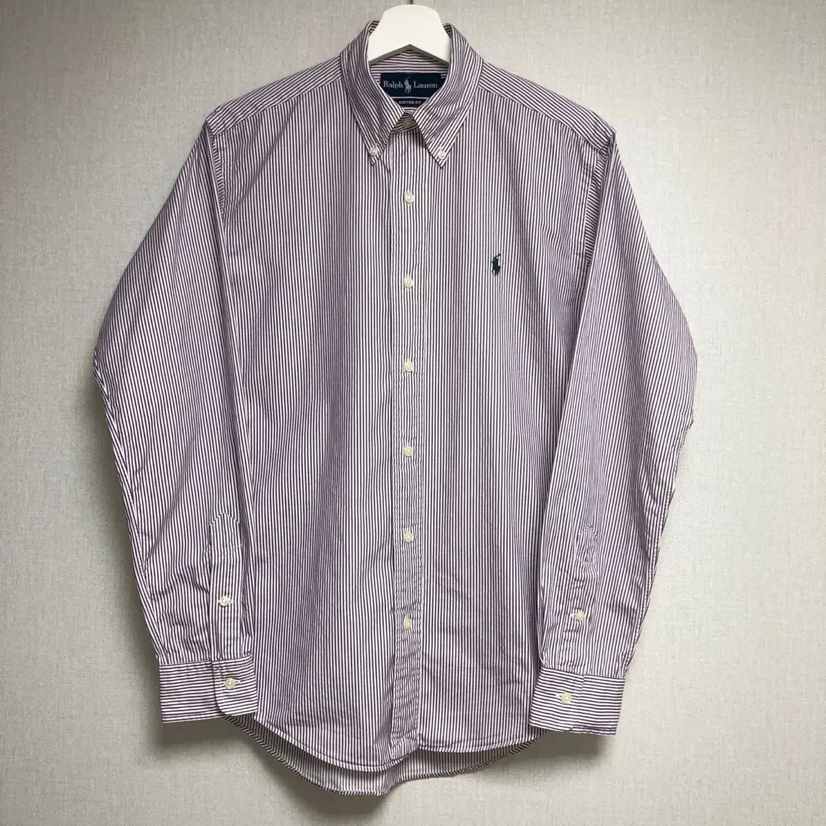 Polo Ralph Lauren Purple Stripe Custom Fit Shirt (M)