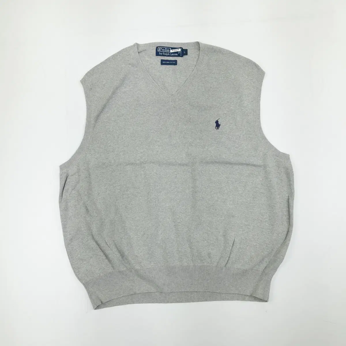 (CS091)L Polo Ralph Lauren Gray knit vest