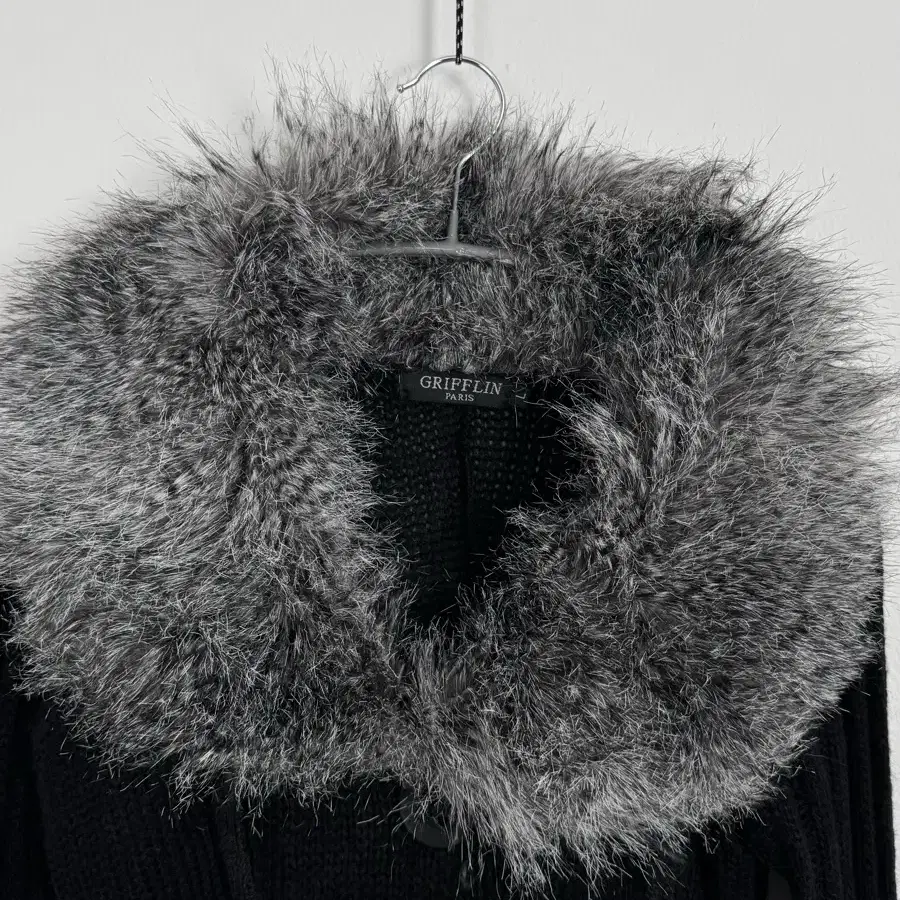 Grifflin Paris knitted fur collar coat