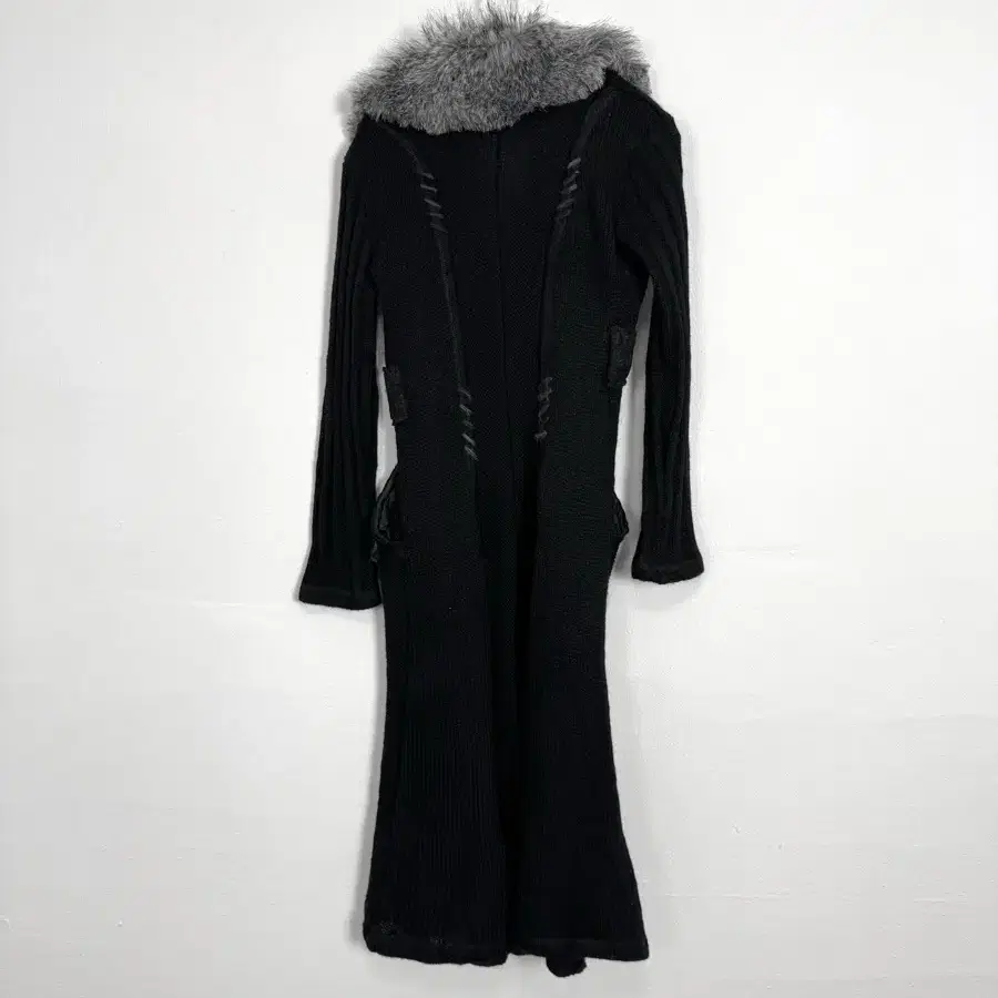 Grifflin Paris knitted fur collar coat