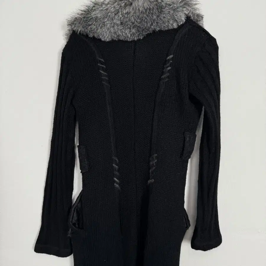 Grifflin Paris knitted fur collar coat