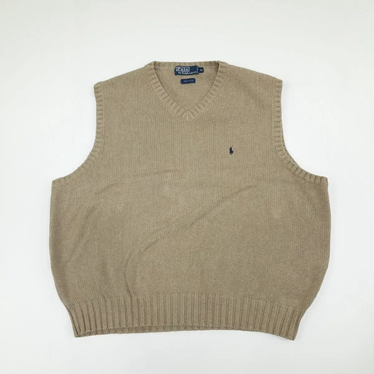 (CS093) XL Polo Ralph Lauren Beige knit vest