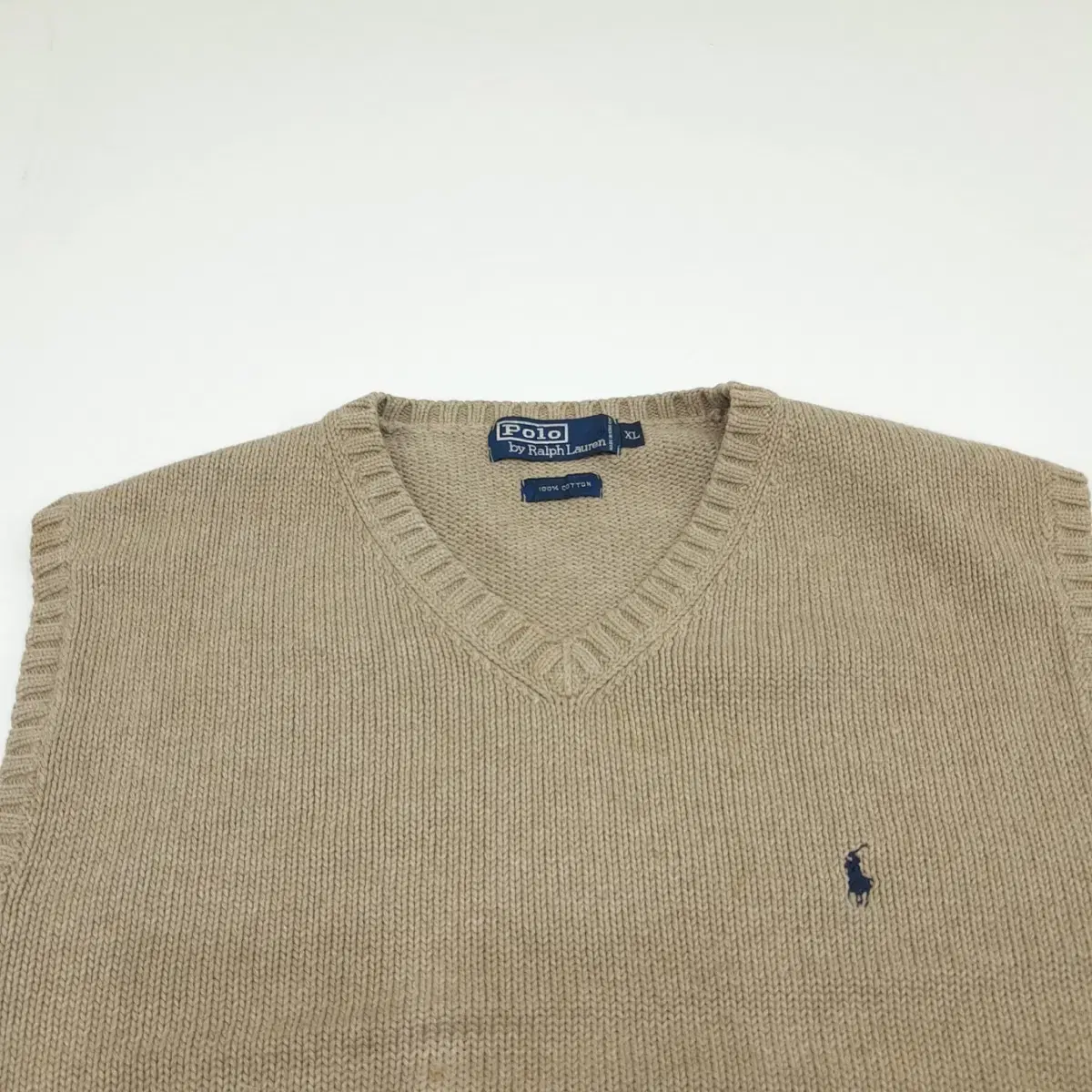 (CS093) XL 폴로 랄프로렌 베이지 니트 베스트 knit