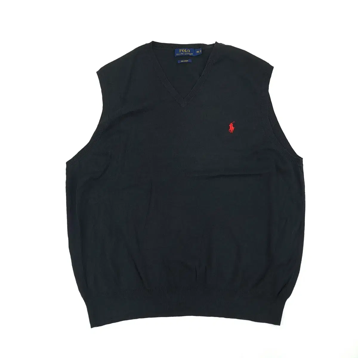 (CS096)XL-2XL Polo Ralph Lauren Black Knit Vest knit