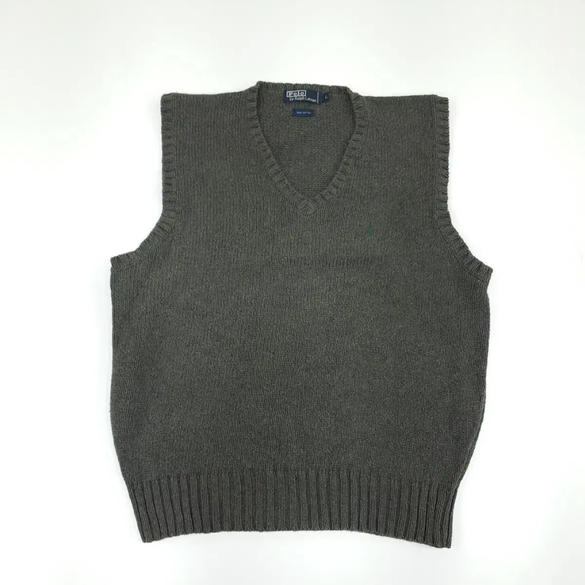 (CS097) L Polo Ralph Lauren Gray Knit Vest