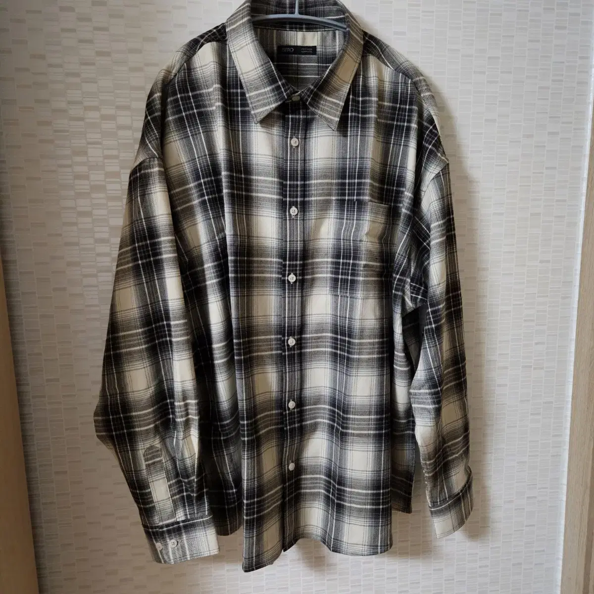 [New] Spao Overfit Flannel Check Shirt Beige XXL(110)