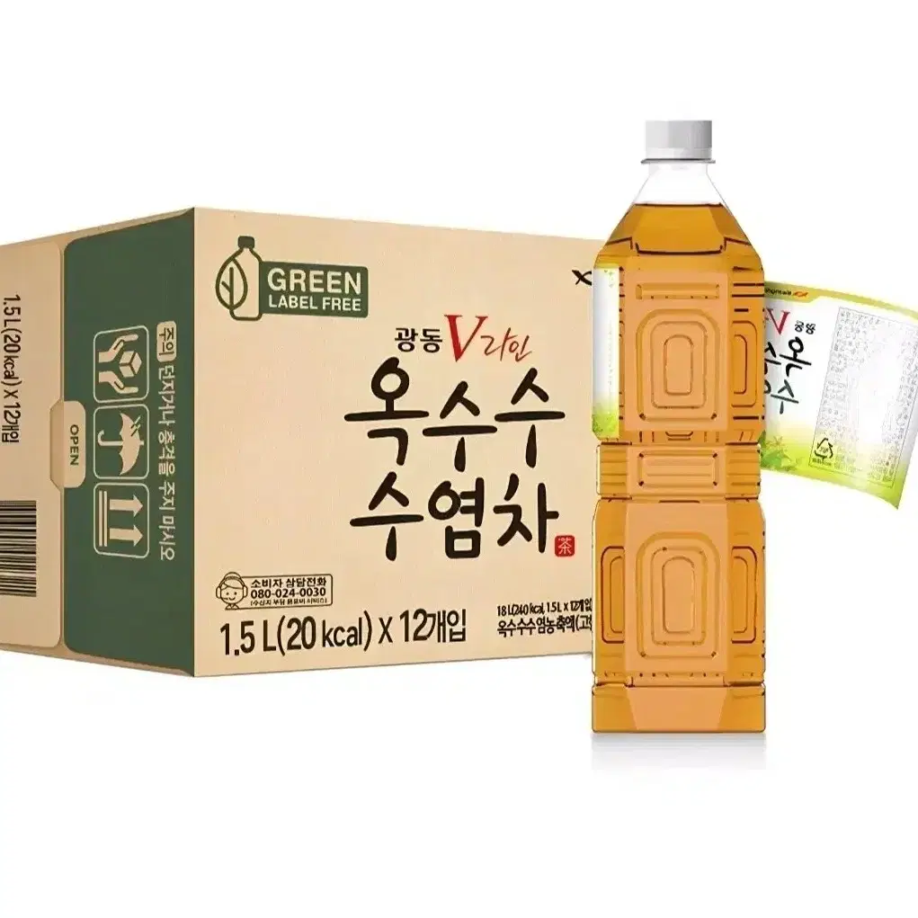 광동 옥수수수염차 1.5L 12개 무라벨