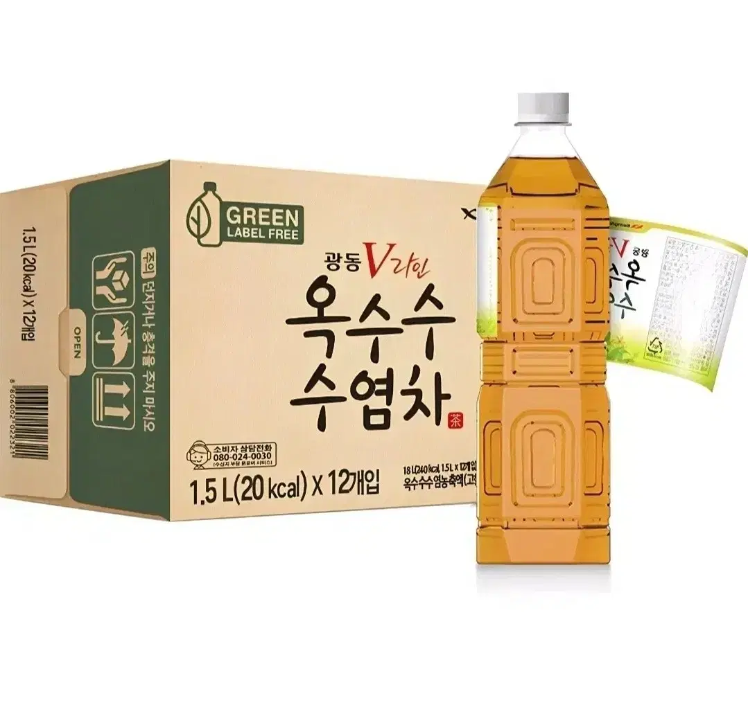 광동 옥수수수염차 1.5L 12개 무라벨