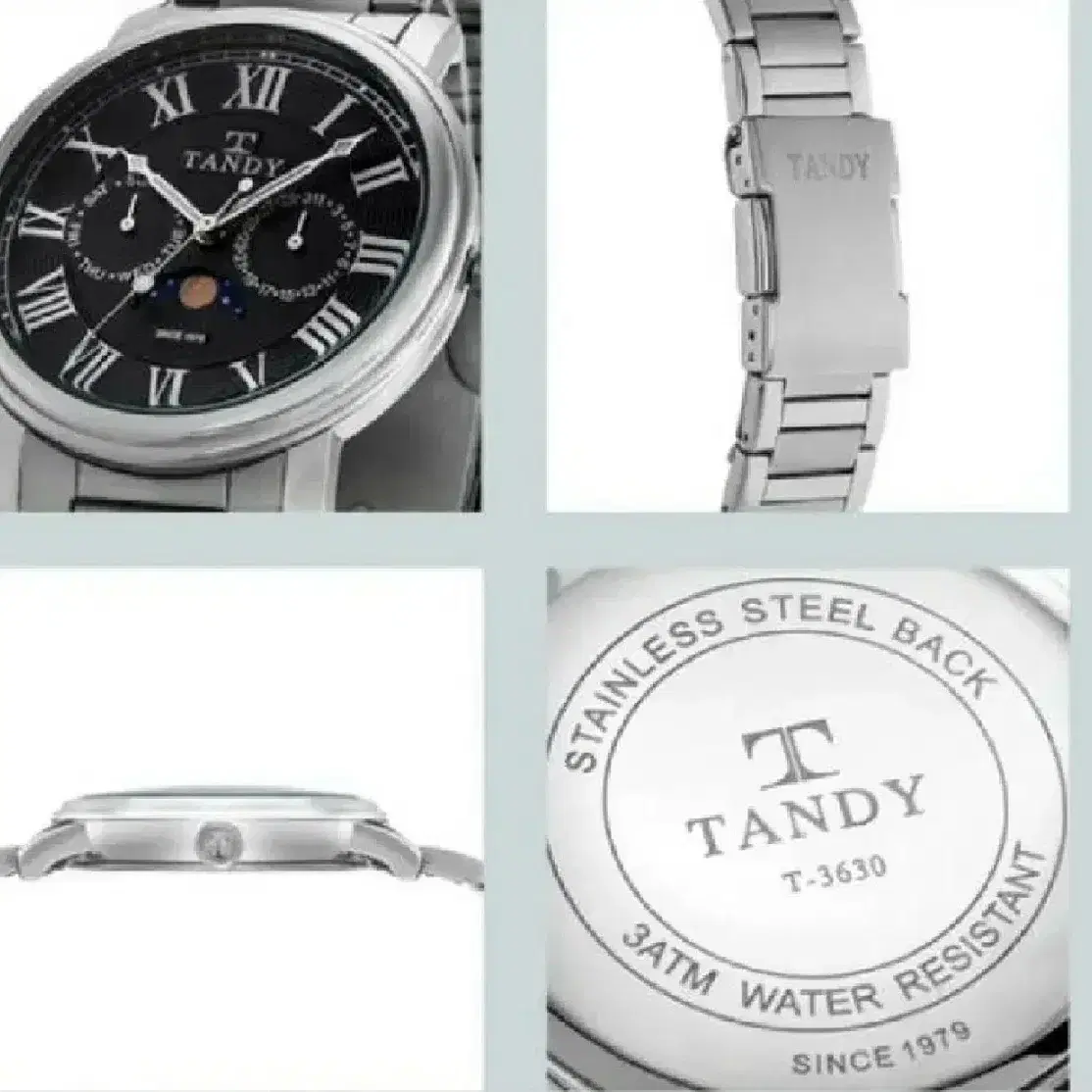 TANDY moon phase 탠디 문페이지 메탈시계