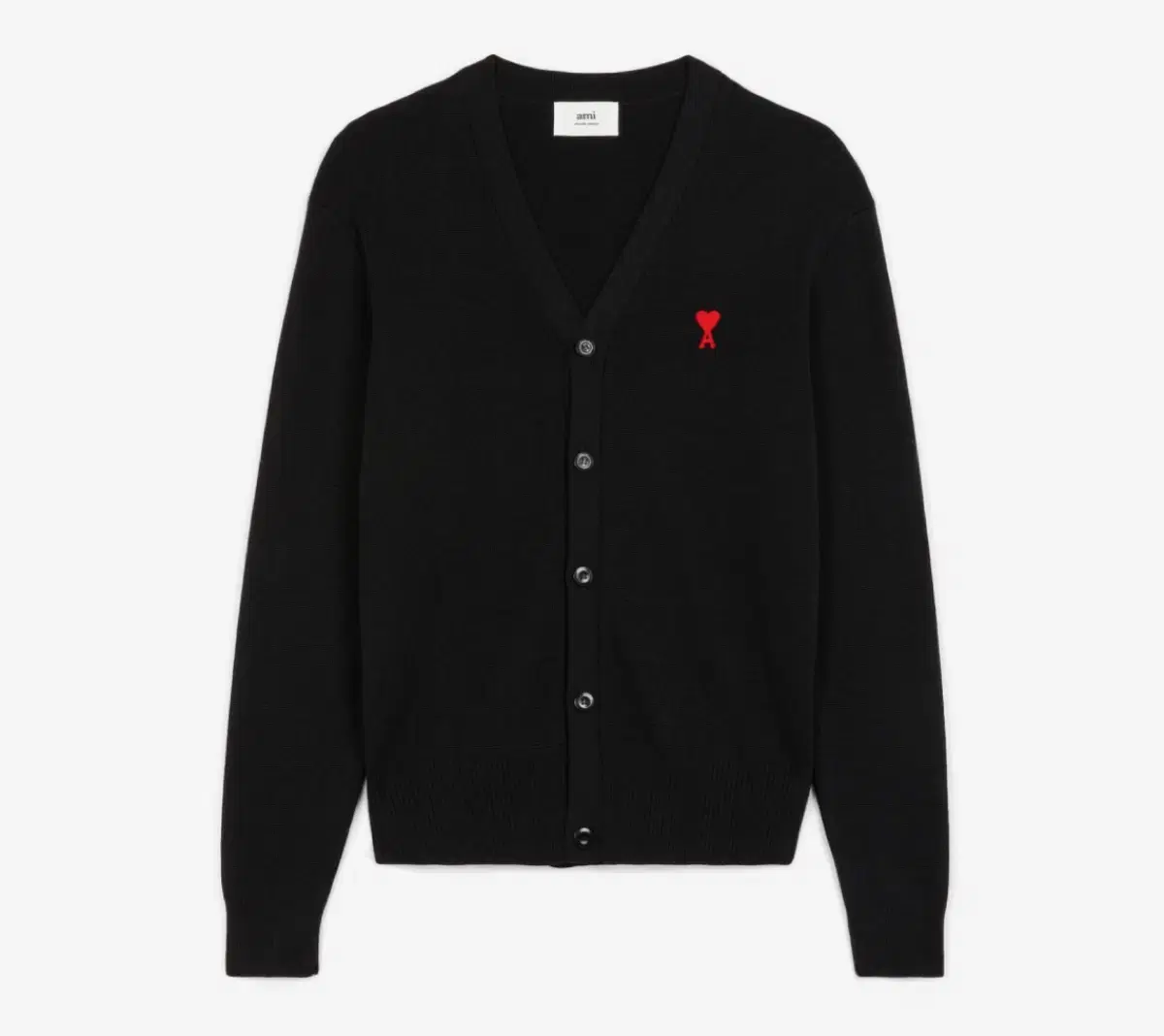 Army Small Heart Logo Wool Cardigan Black (L)