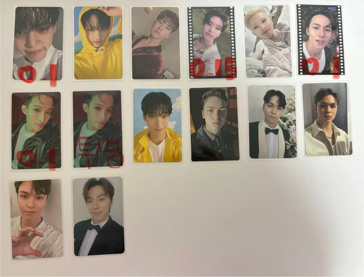 세븐틴 photocard sell 에스쿱스정한조슈아준호시원우우지디에잇민규도겸승관버논디노