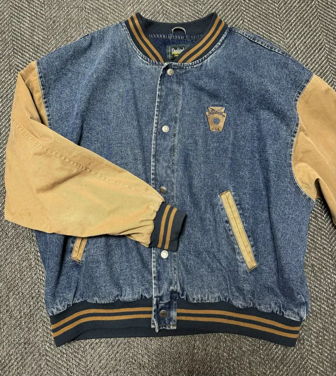 Vintage Denim Varsity Jacket