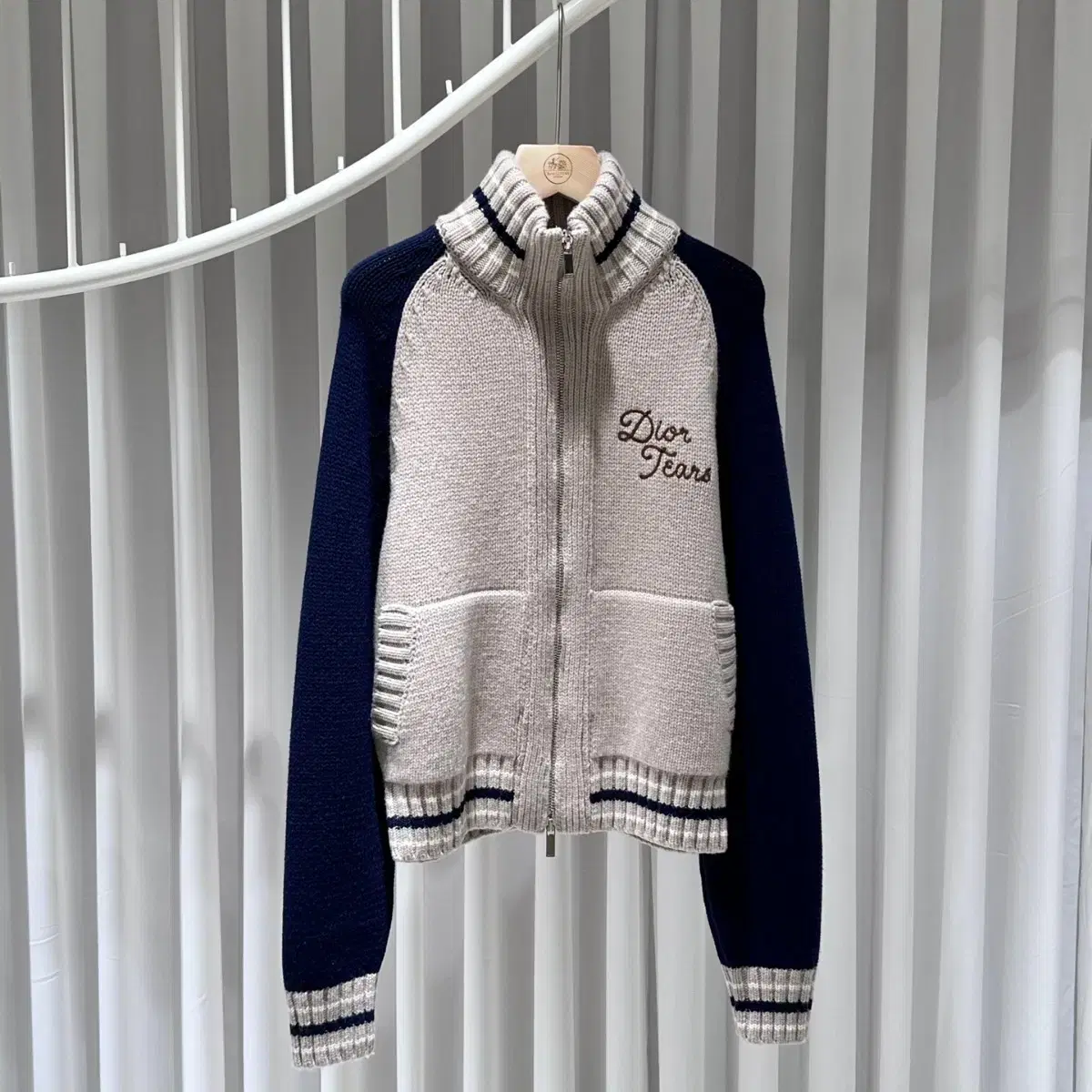 Dior X Denim Tears Collaboration Knit Zip-Up / Overfit S