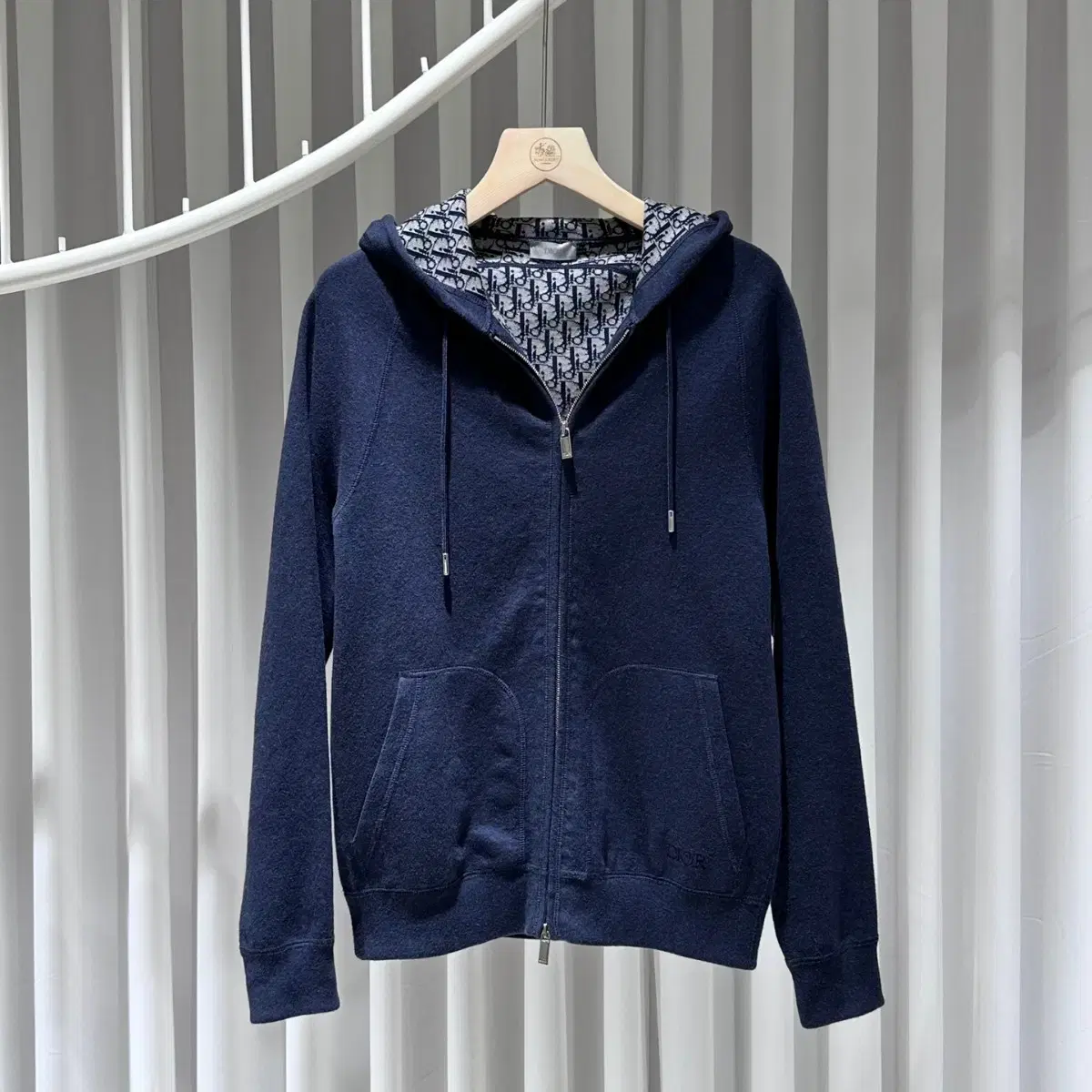 Dior Oblique cashmere hooded jacket / S