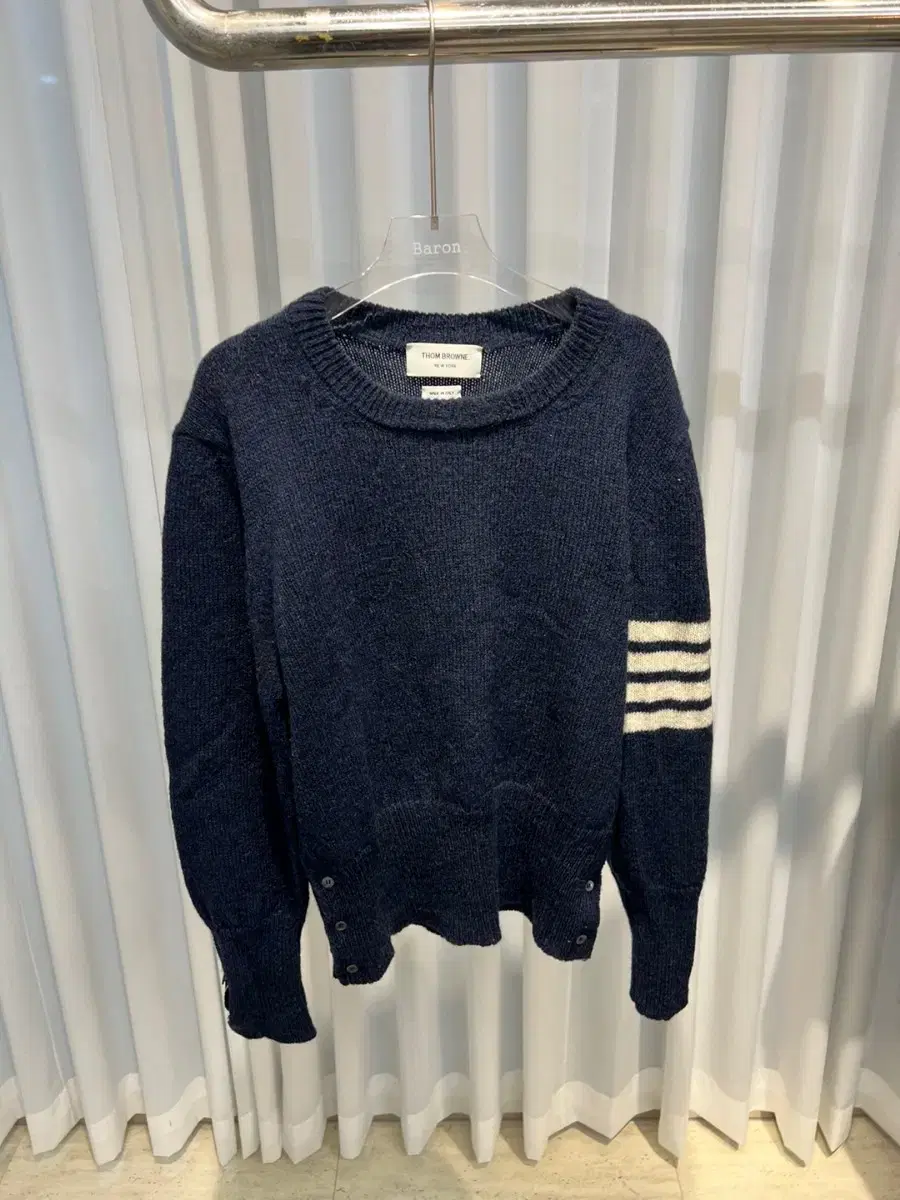 (3) Thom Browne Shetland Knit Navy