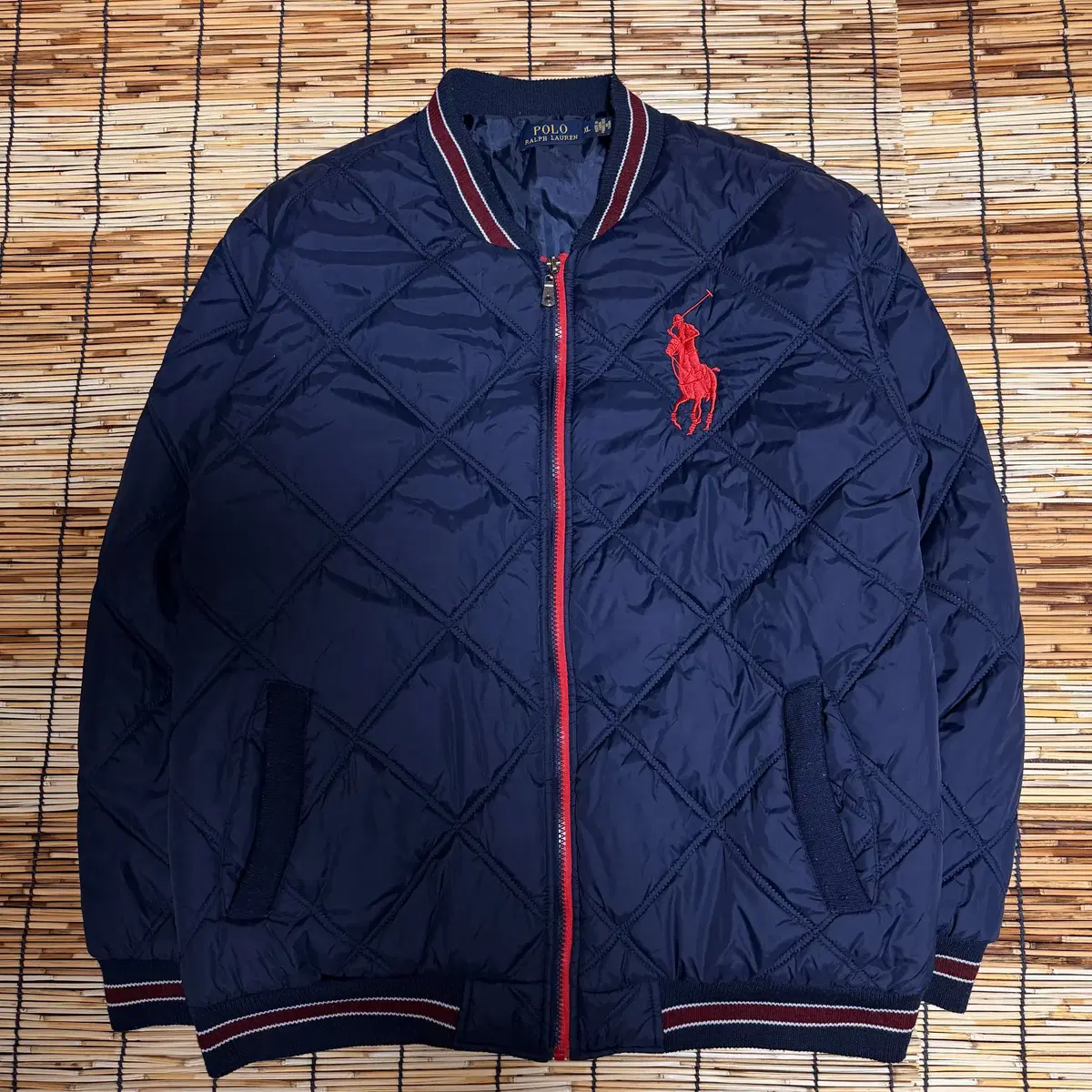 Polo Navy Wang Pony Captain's Quilted Jacket XL