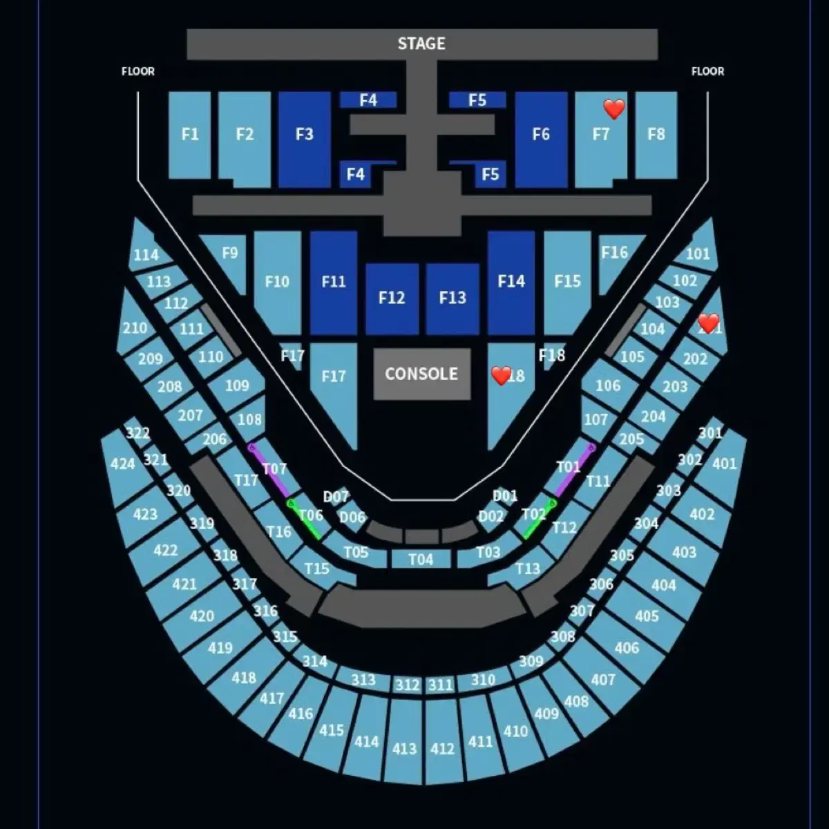 NCT127 첫콘 F18 11열, 201구역 D열 콘서트 양도